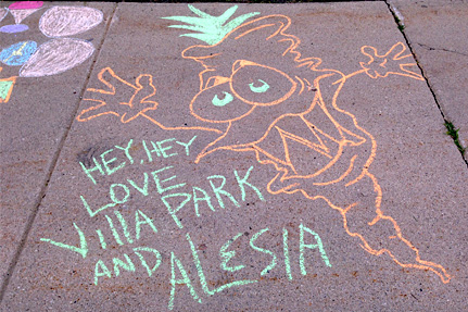 Carrot Figure on the sidewalk